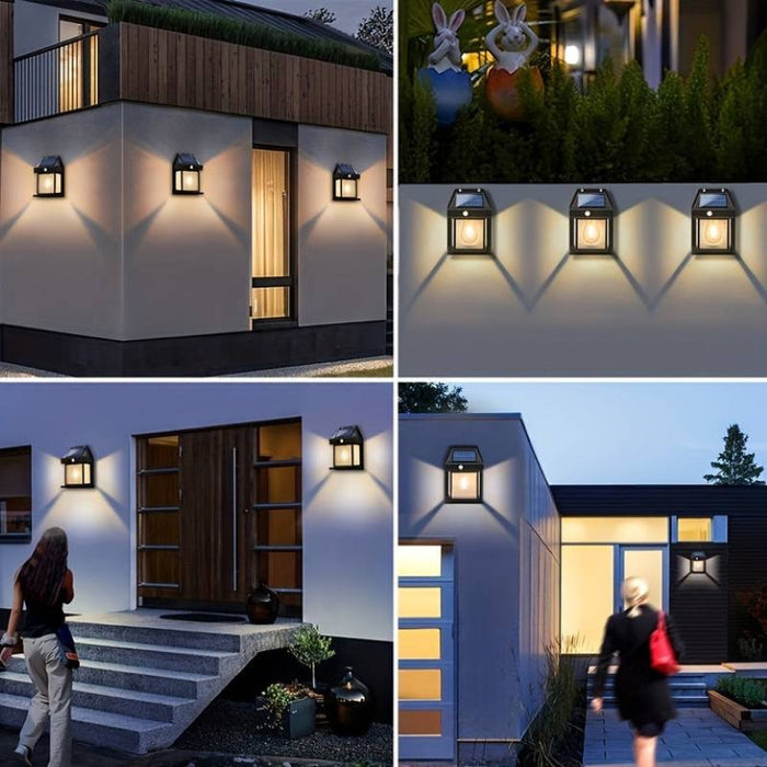 Solar Powered LED Wall Lantern