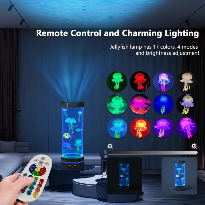 LED Jellyfish Lamp With Remote Control And Ocean Projection