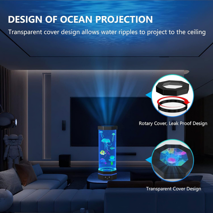 LED Jellyfish Lamp With Remote Control And Ocean Projection