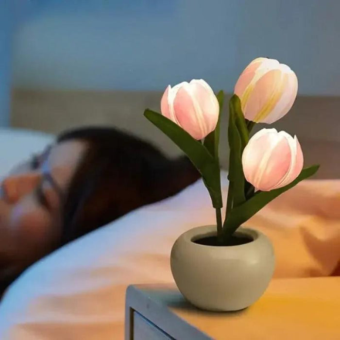 LED Tulip Flower Night Lamp