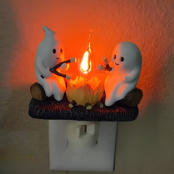 Phantom Campfire Nightlight With Flickering Flame