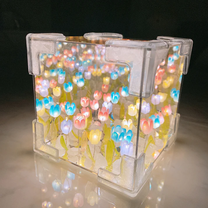 Eternal Bloom Infinity Cube Floral Display Box