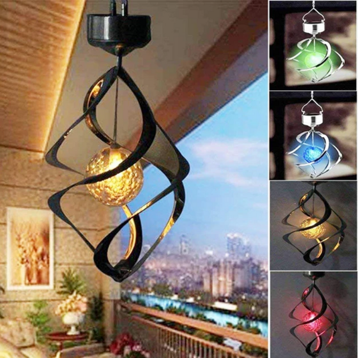 Colorful Solar-Powered LED Wind Chime Light - Eco-Friendly Outdoor Decoration