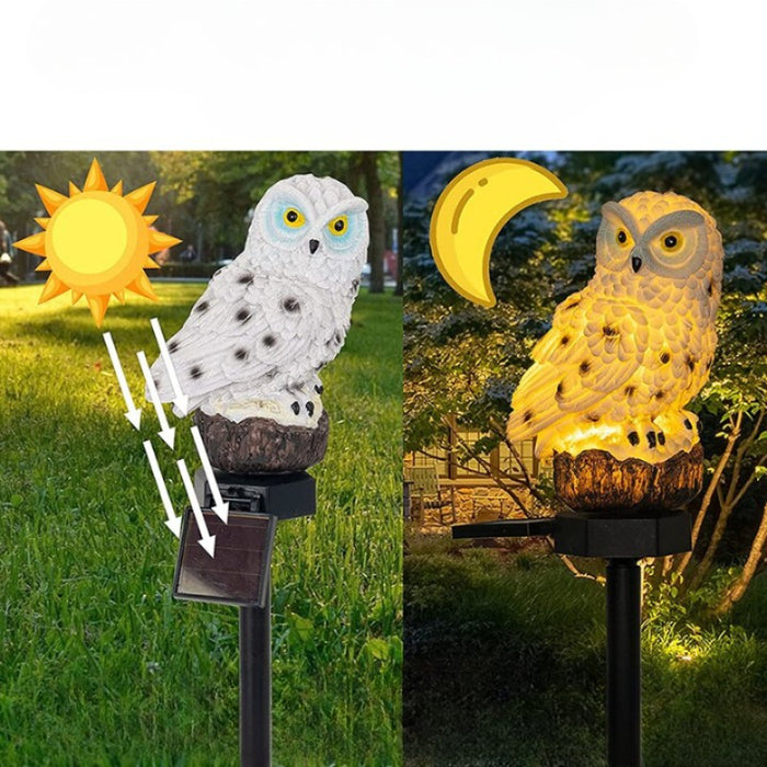 LED Solar Owl Decorative Light