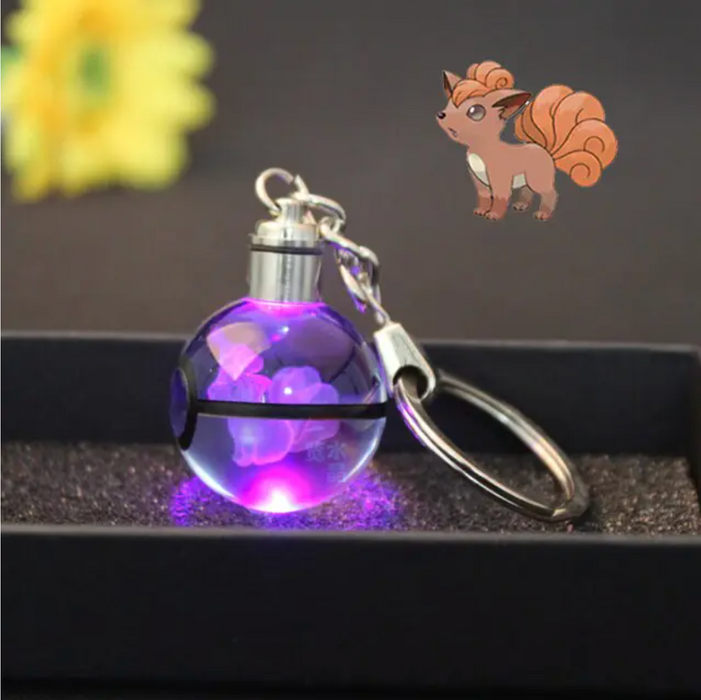 Engraved Crystal Characters Keychain