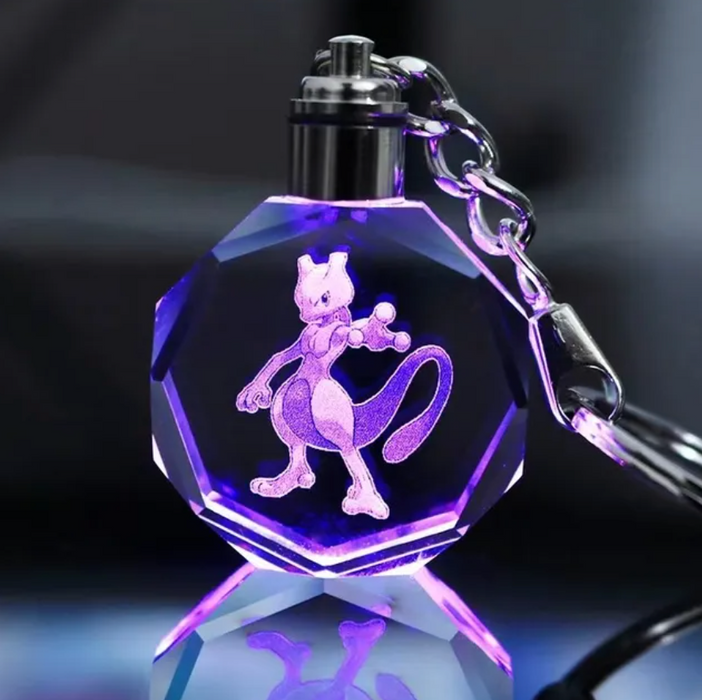 Engraved Crystal Characters Keychain