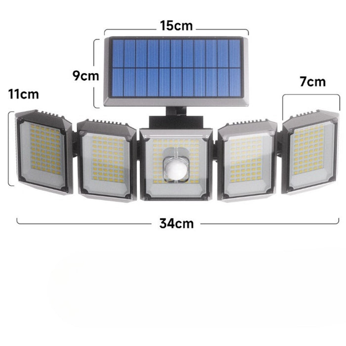 5 Heads Solar LED Motion Sensor Lamp
