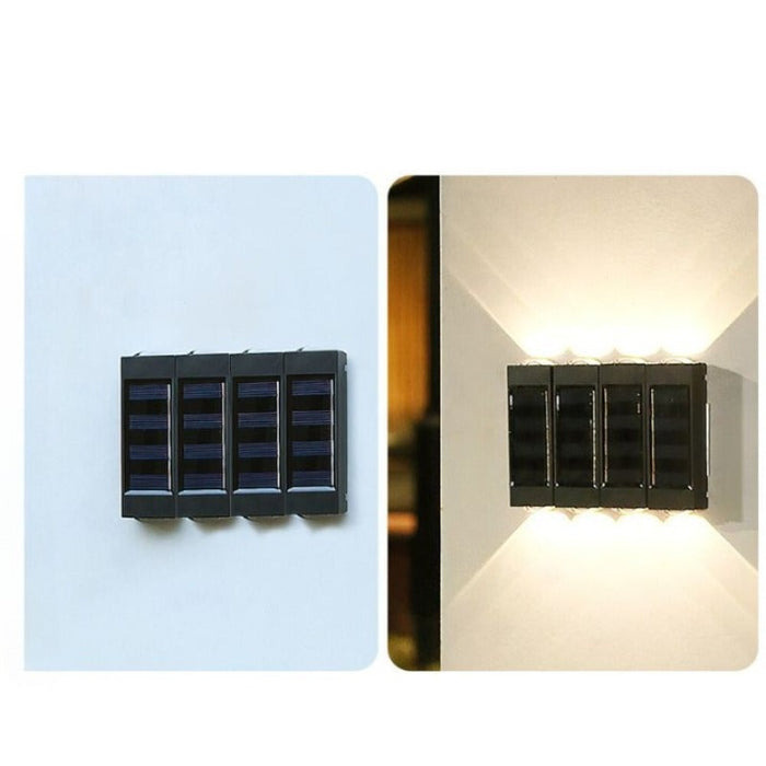 2 LED Solar 4 Pieces Wall Lamp